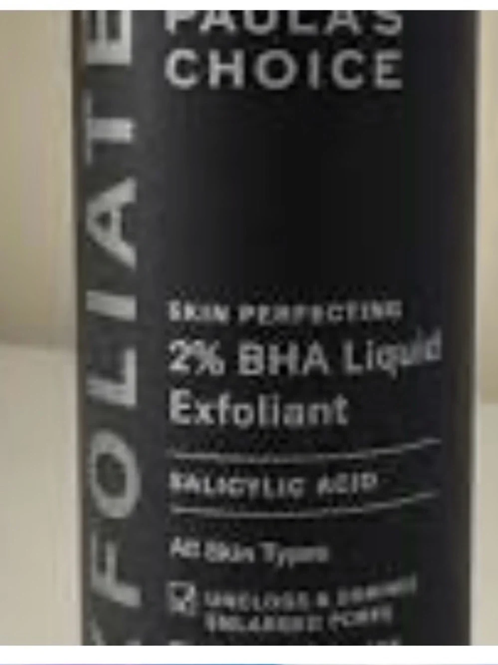 Paula's Choice Black Exfoliant Bottle